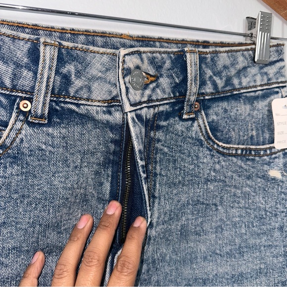 Wild Fable Distressed Blue Denim Mini Skirt - Picture 4 of 6